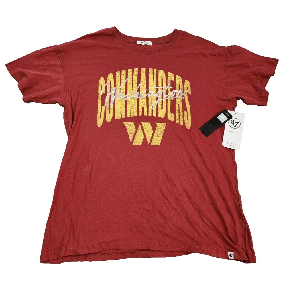 '47® (Women's LARGE) Washington Commanders™ Franklin T-Shirt in Mission Red